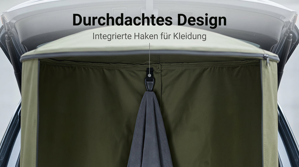 Mobiles Umkleidezelt für Kofferraum – Wasserdicht & Blickdicht für Camping & Surfen