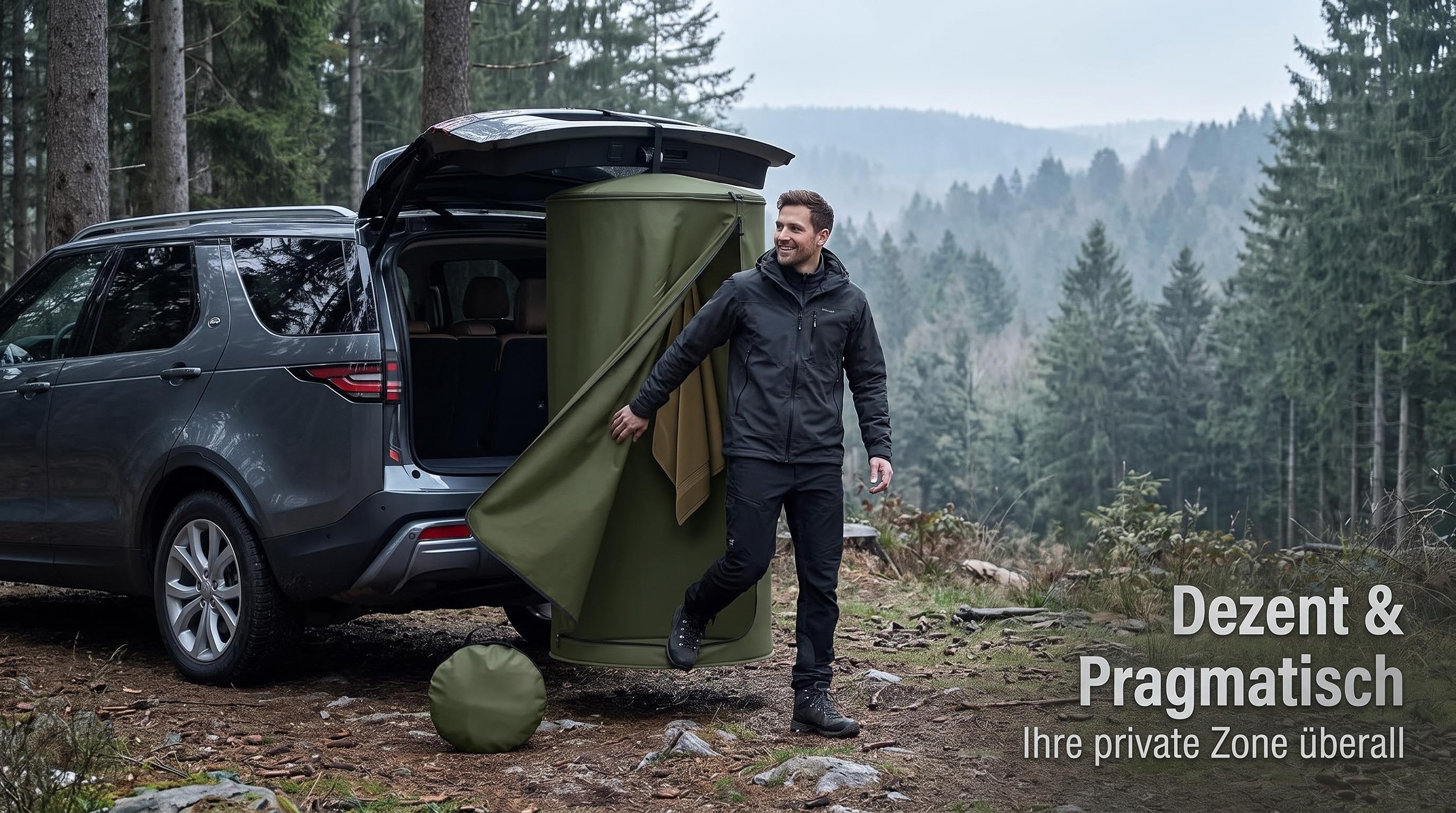 Mobiles Umkleidezelt für Kofferraum – Wasserdicht & Blickdicht für Camping & Surfen