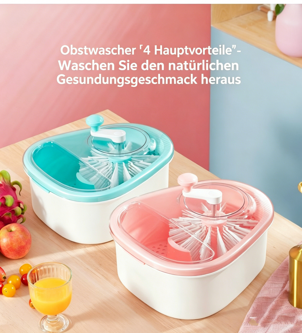 Salatschleuder & Gemüsewascher 2-in-1: Gemüse waschen und trocknen ohne nasse Hände
