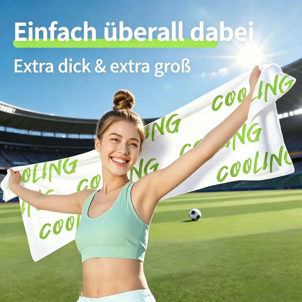 5* Kühlungstuch Einzelpackung – XL Einweg Eistuch mit Minzextrakt & Kräuter-Kühlung – Sofortiger Frischekick für Sport, Arbeit, Lernen & Heiße Sommertage