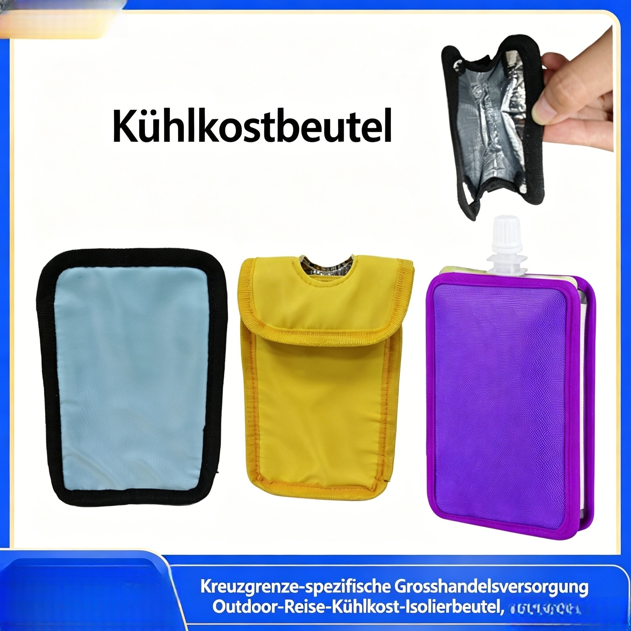 10*15*4.5CM Isoliertasche für Quetschbeutel & Babynahrung: Mini Thermotasche für Outdoor & Reisen