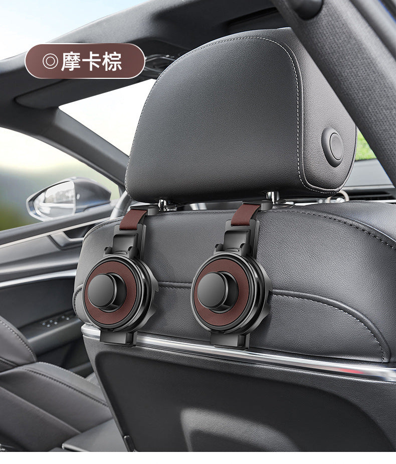 Multifunktionaler Auto Rücksitz Organizer: Kopfstützen-Haken mit Becherhalter & Handyhalterung