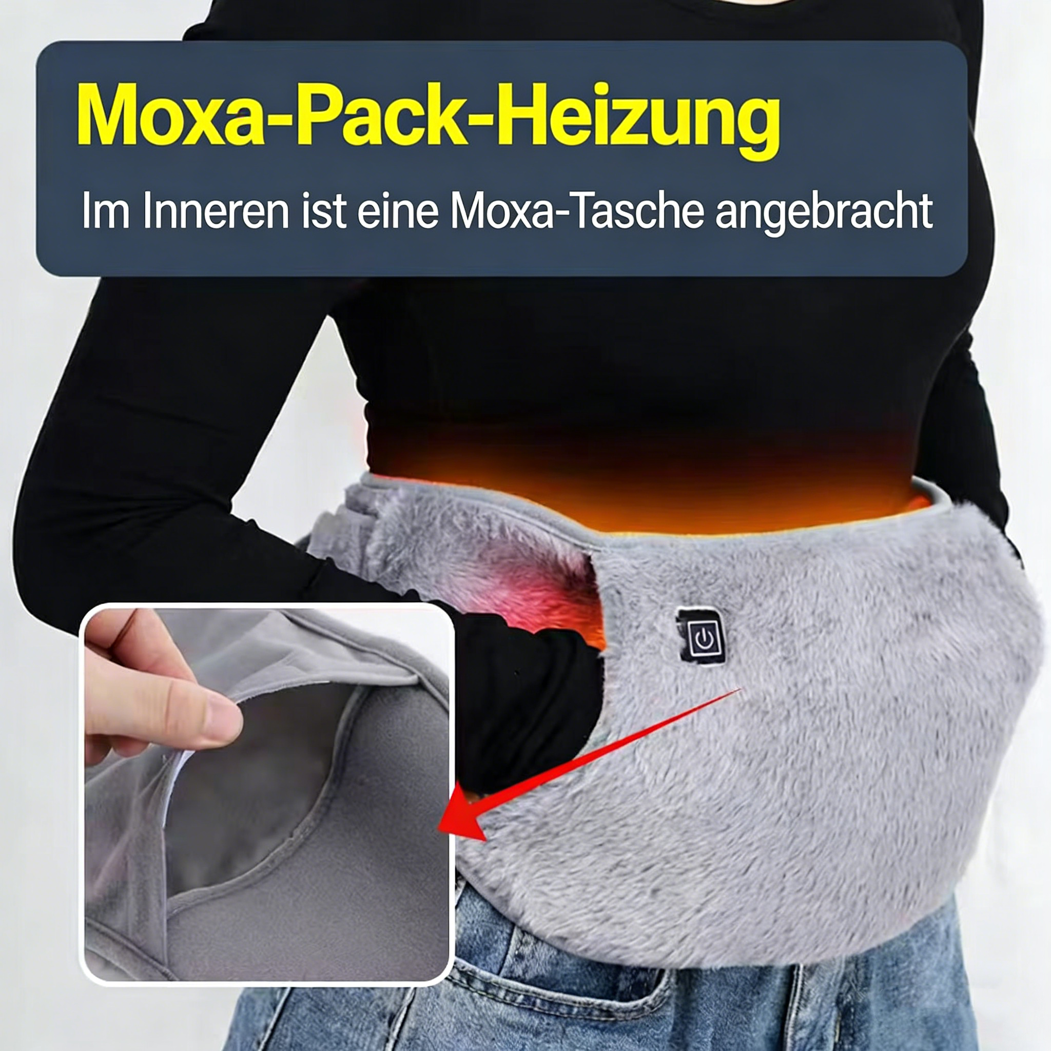 Elektrische Wärmegürtel – Bauch- und Handwärmer, Multifunktionale Heizauflage mit USB-Anschluss
