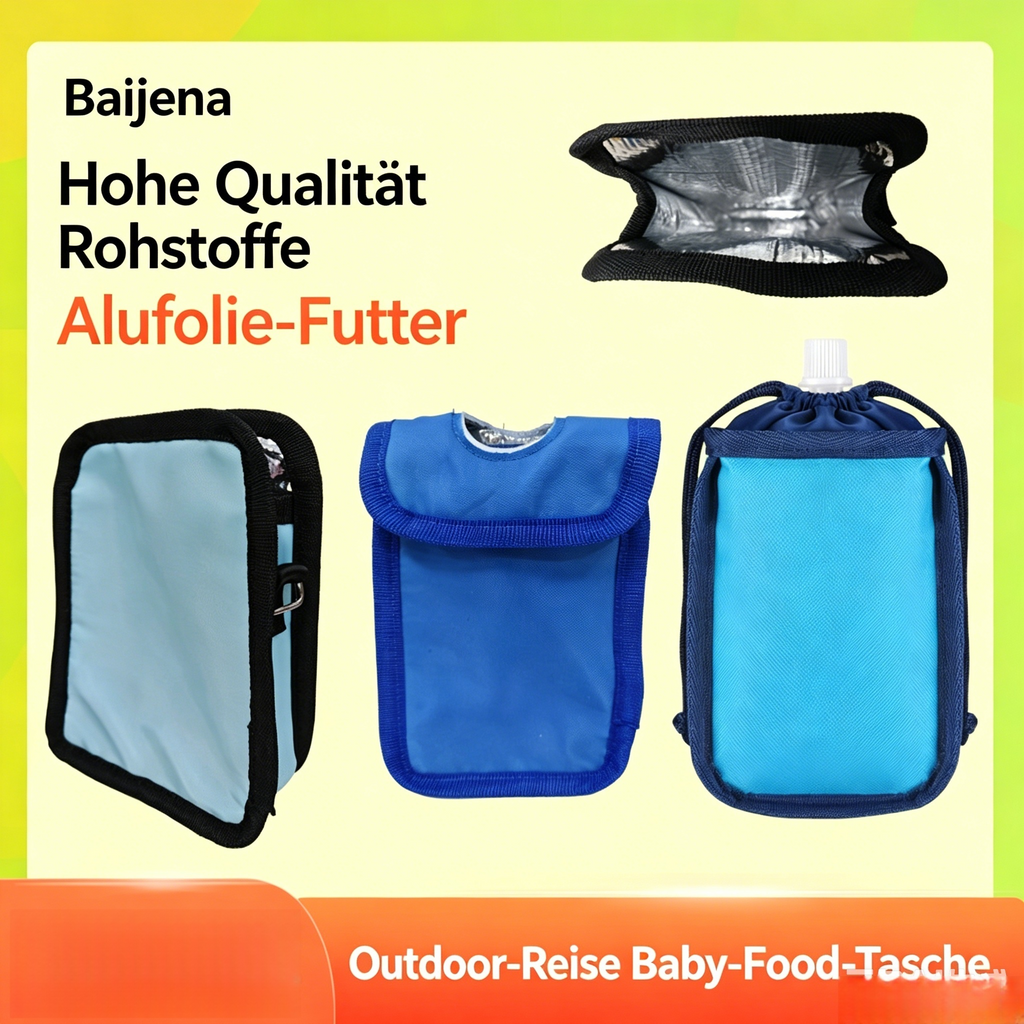 10*15*4.5CM Isoliertasche für Quetschbeutel & Babynahrung: Mini Thermotasche für Outdoor & Reisen