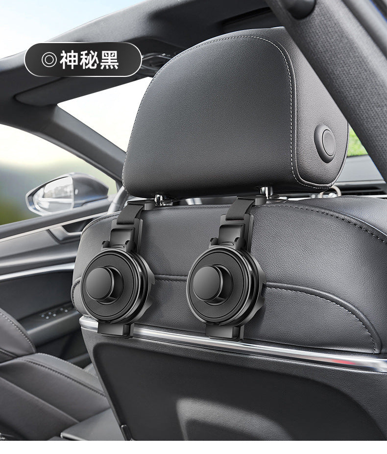 Multifunktionaler Auto Rücksitz Organizer: Kopfstützen-Haken mit Becherhalter & Handyhalterung