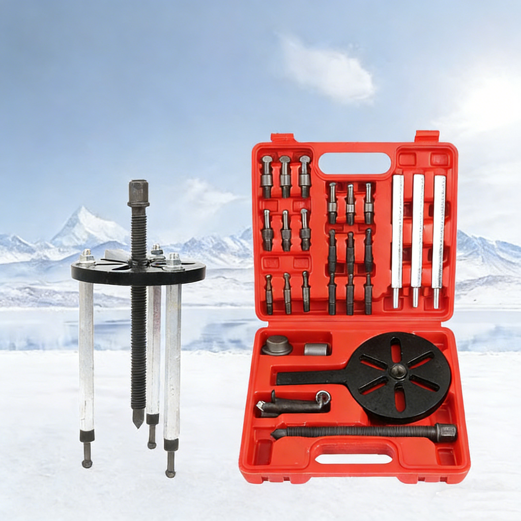 3-Arm Universal Abzieher Set – Innen & Außen Lagerabzieher – Verstellbarer Abzieher für Kugellager, Zahnräder & Scheiben – Hochfester geschmiedeter Stahl