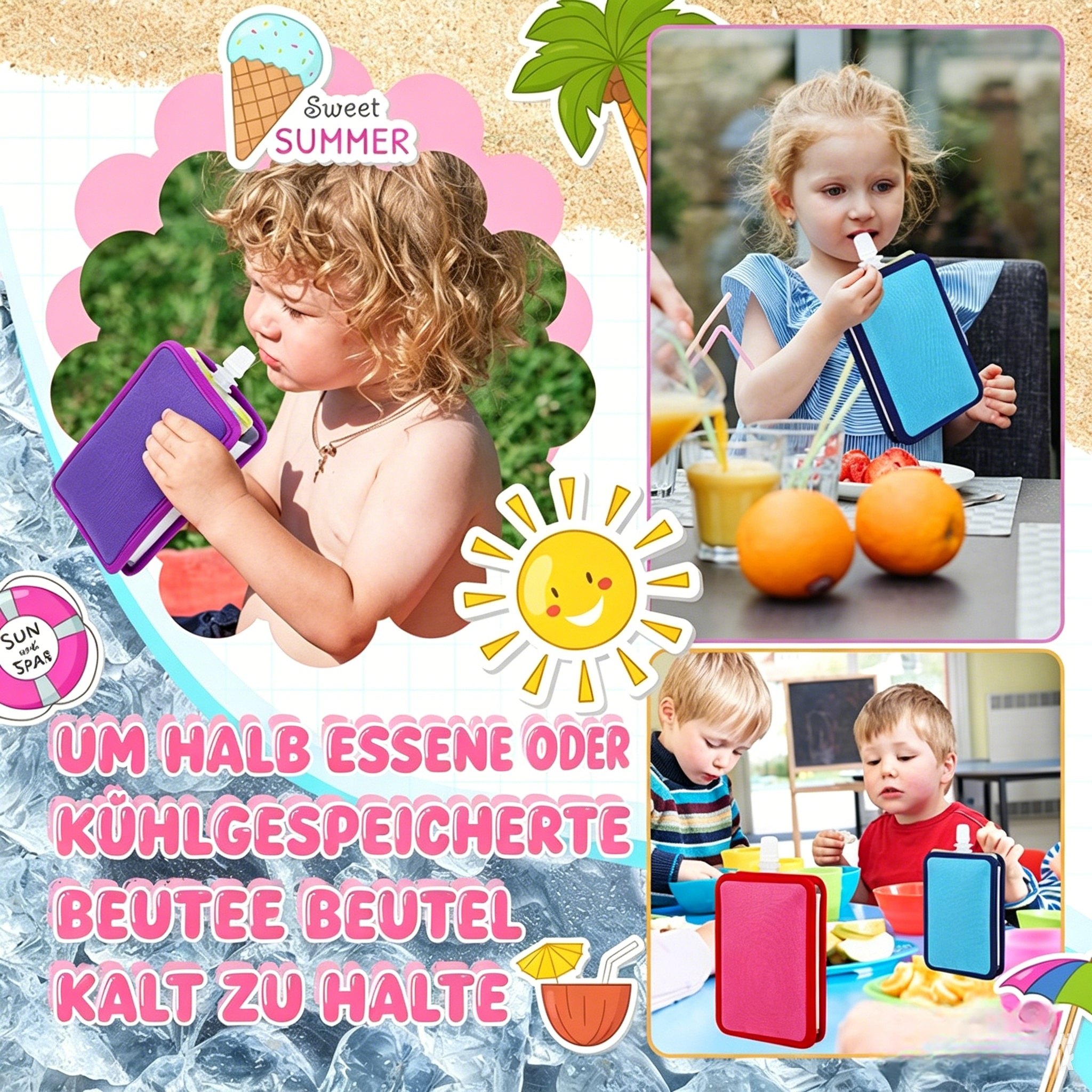 10*15*4.5CM Isoliertasche für Quetschbeutel & Babynahrung: Mini Thermotasche für Outdoor & Reisen