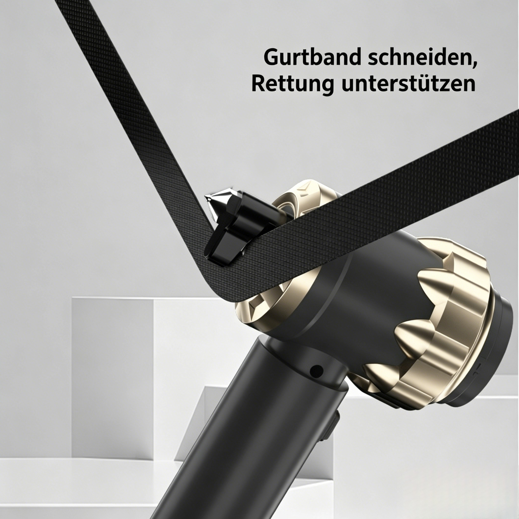 4-in-1 Akku-Autostaubsauger bürstenlos: Kabelloser Handstaubsauger mit Blasfunktion & Notfallhammer