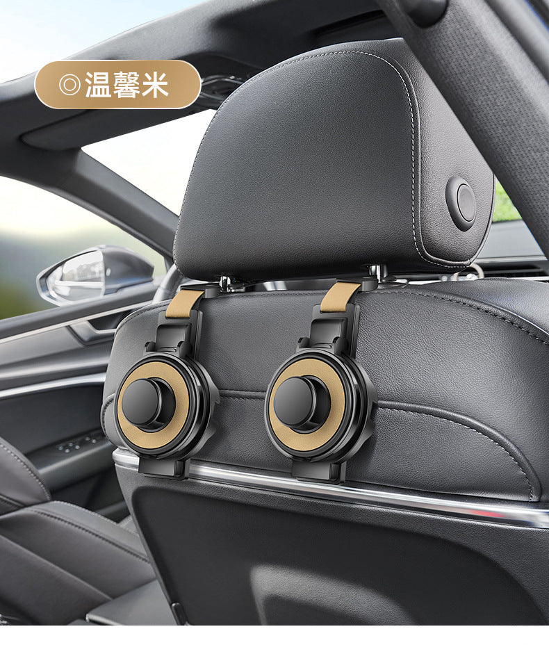 Multifunktionaler Auto Rücksitz Organizer: Kopfstützen-Haken mit Becherhalter & Handyhalterung