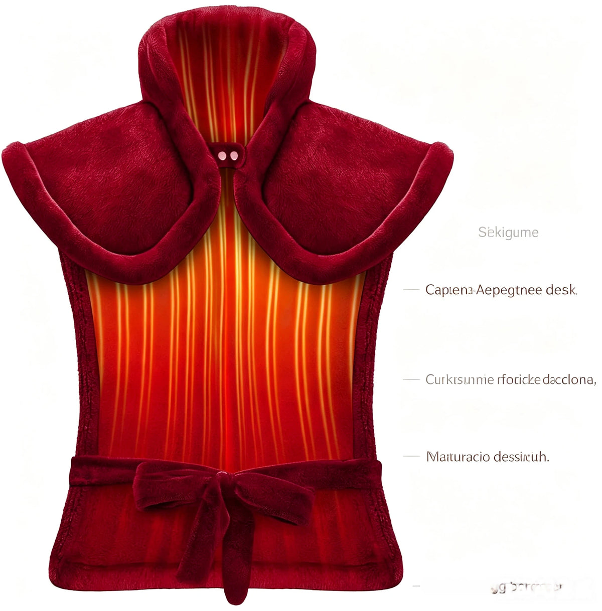 Elektrische Heiz-Schulterauflage für Nacken, Rücken & Taille – Schulterheizkissen aus weichem Flanell mit 9 Heizstufen, 4 Timer-Einstellungen & Verstellbarem Gürtel