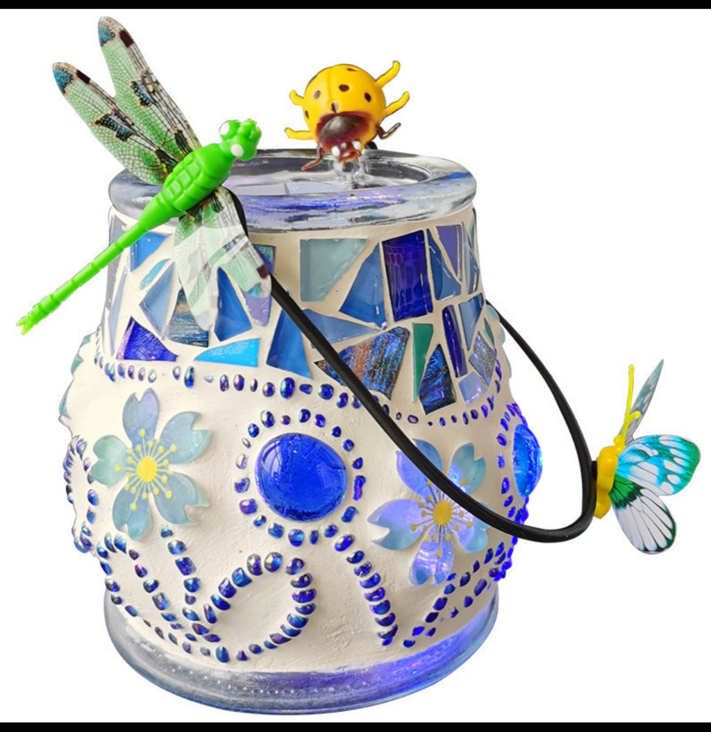 DIY Mosaik Bastelset für Kinder & Erwachsene – Kreatives Windlicht-Set mit Glasmosaiksteinen – Pädagogisches Spielzeug für Mädchen & Jungen – Handgefertigte Laterne als Geschenk