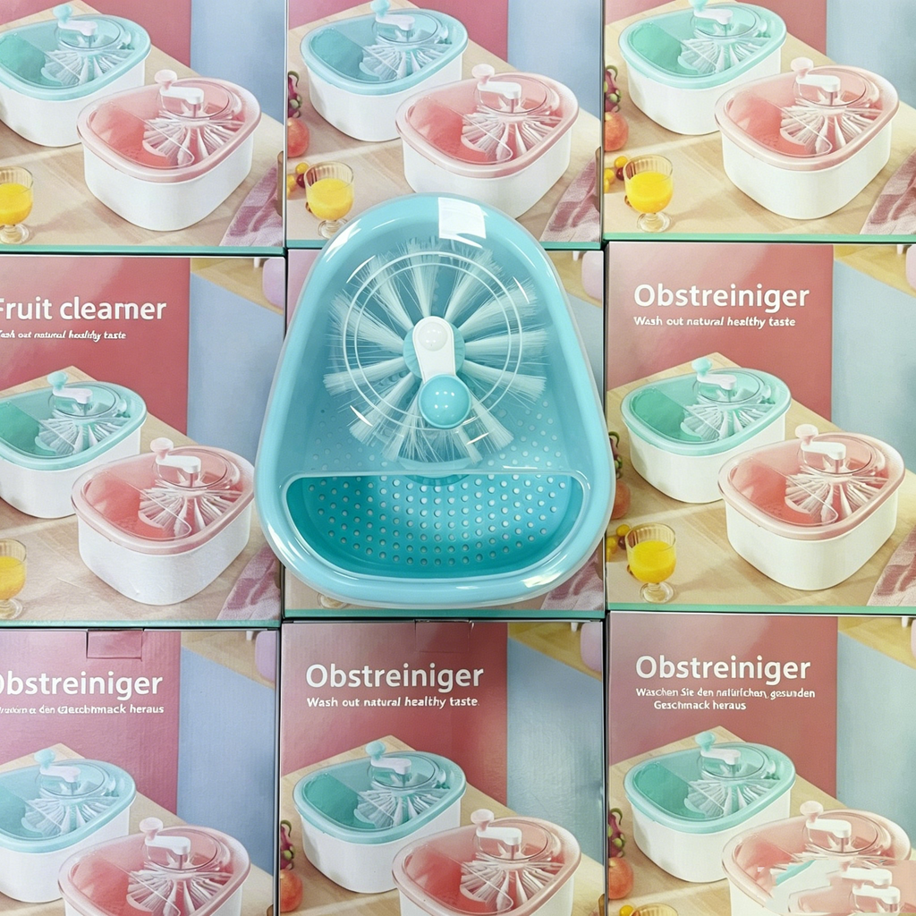 Salatschleuder & Gemüsewascher 2-in-1: Gemüse waschen und trocknen ohne nasse Hände