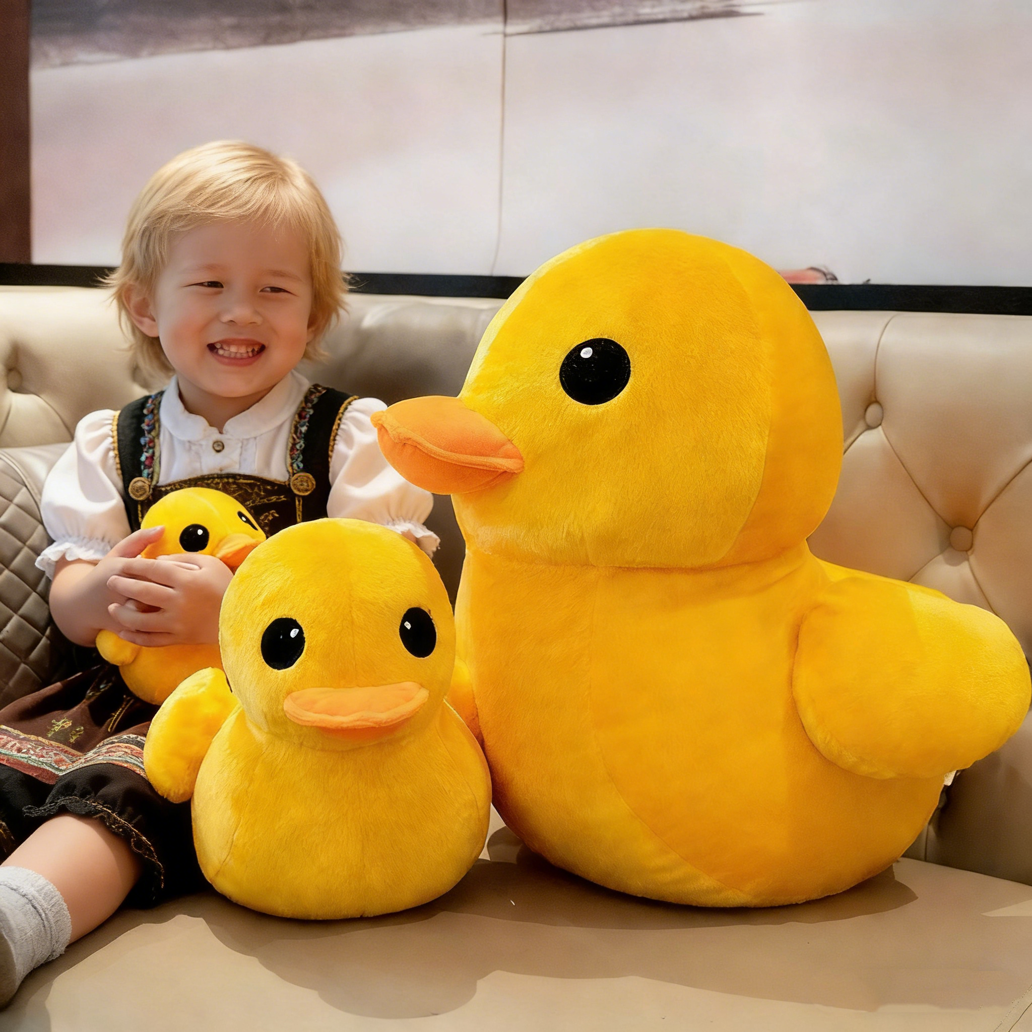 70 cm Gelbe Ente Kuscheltier – Flauschiger Begleiter für Kinder & Erwachsene