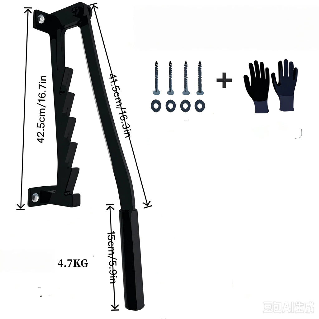 Wand-Holzspalter Manuell – Robustes Gusseisen Anzündholz-Spalter-Set mit Schutzhandschuhen & Montageschrauben – Hebelsystem Brennholzspalter für Kamin, Ofen & Lagerfeuer
