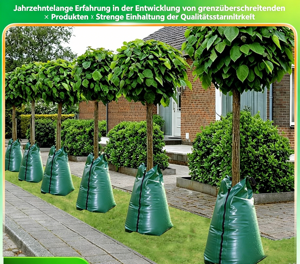 Baumbewässerungssack 75L (20 Gallonen): Reißverschluss Bewässerungsbeutel für effiziente Tröpfchenbewässerung