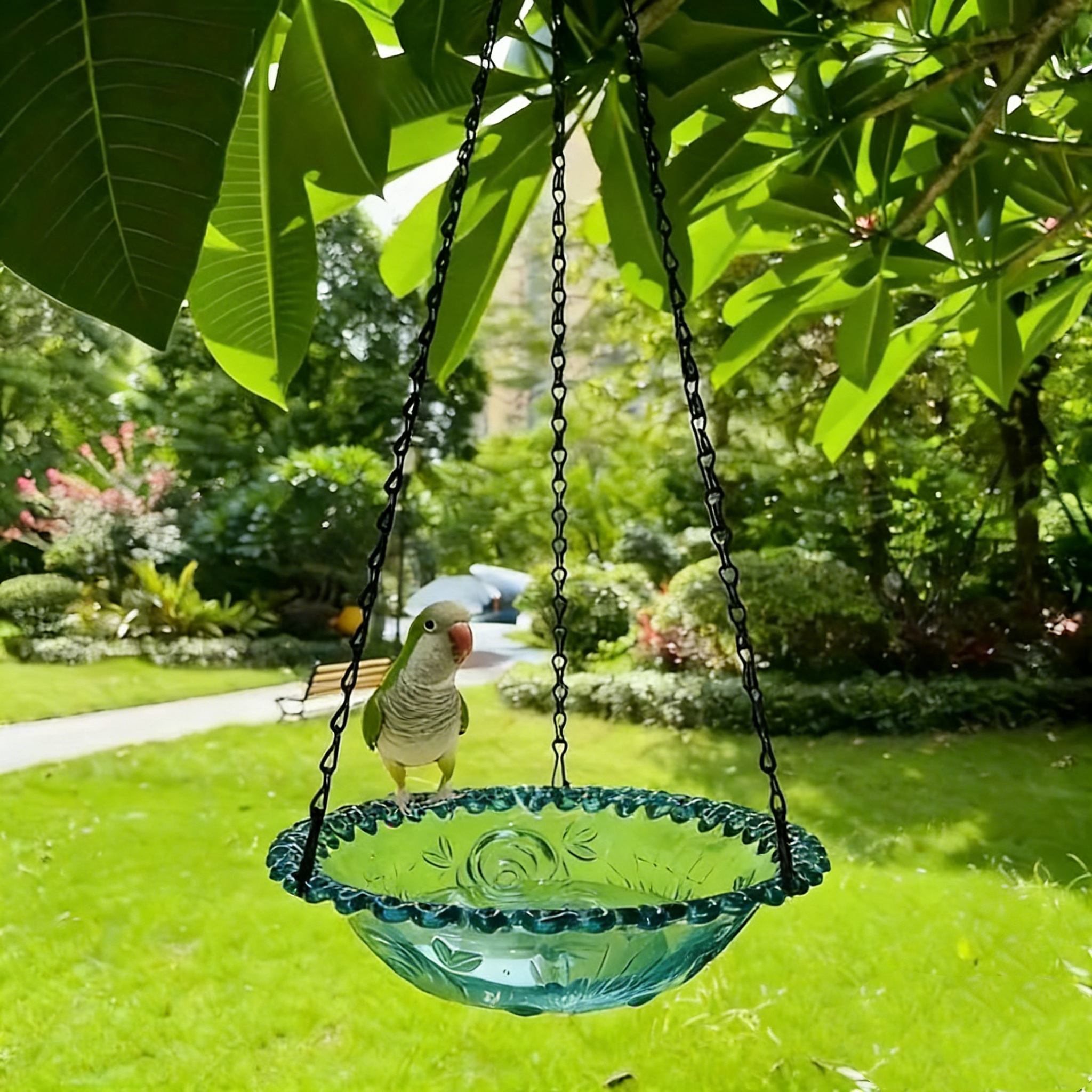 Hängender Vogelhäuschen-Futterspender – Outdoor Dekoration, Vogelbad für Balkon und Garten, Kolibri-Fütterung