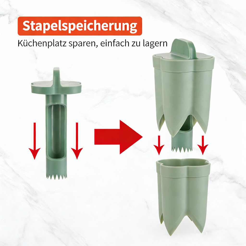 2-teiliges Paprika Entkerner Set – Praktischer Kerngehäuse-Entferner für Paprika & Peperoni – Hochwertiger ABS-Kunststoff – Schnelles Entkernen & Küchenzubehör