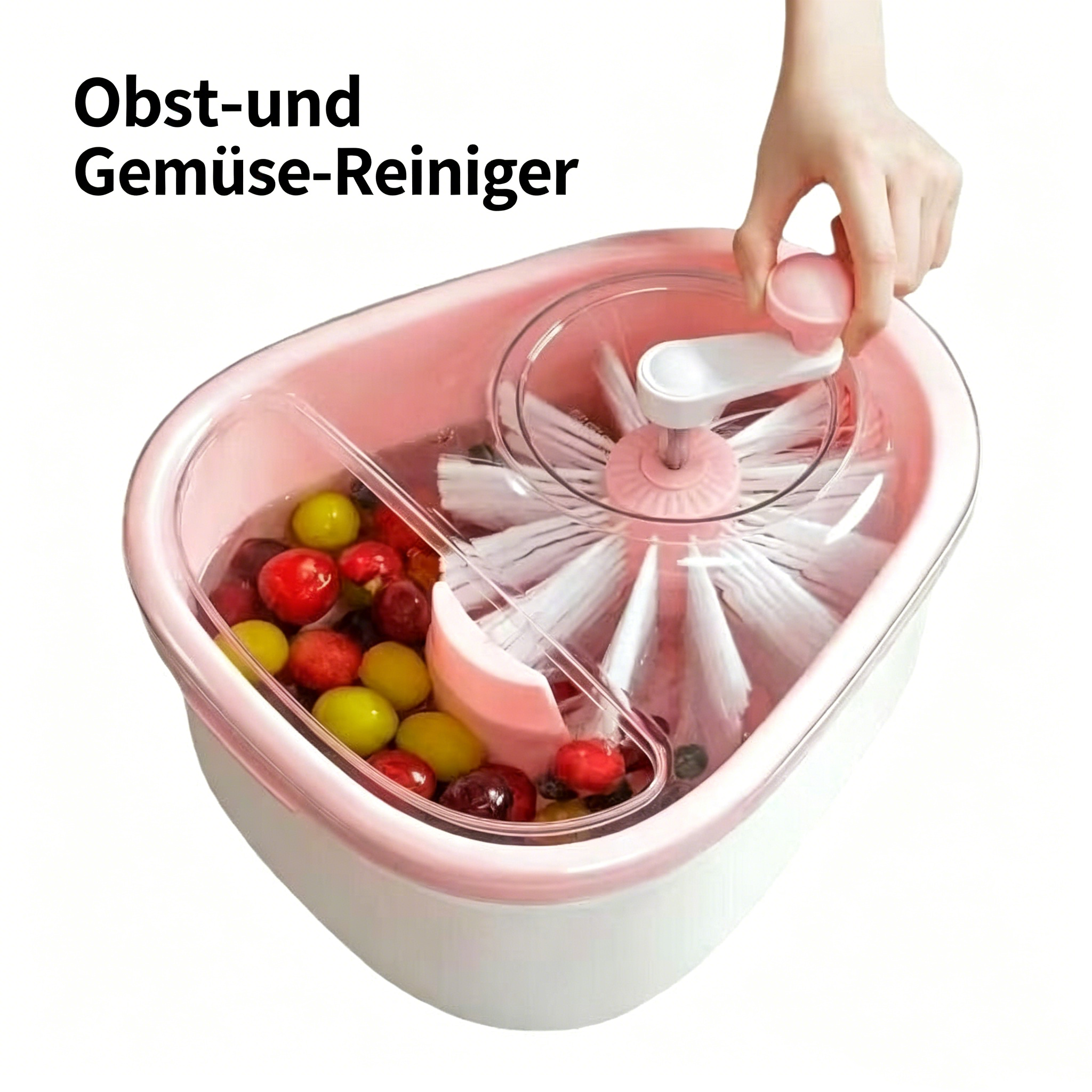 Salatschleuder & Gemüsewascher 2-in-1: Gemüse waschen und trocknen ohne nasse Hände