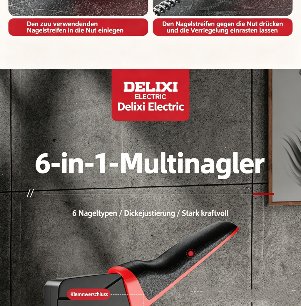 4-in-1 Handtacker Set mit Klammern: Manueller Nagler für Holz, Möbel & Heimwerke