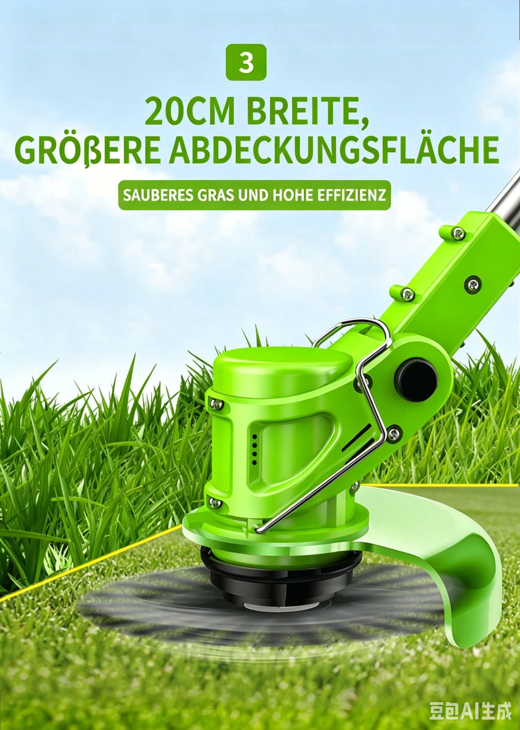 12V Akku Rasentrimmer Set für den Garten: Rasenkantenschneider mit 2 Akkus & Ladegerät