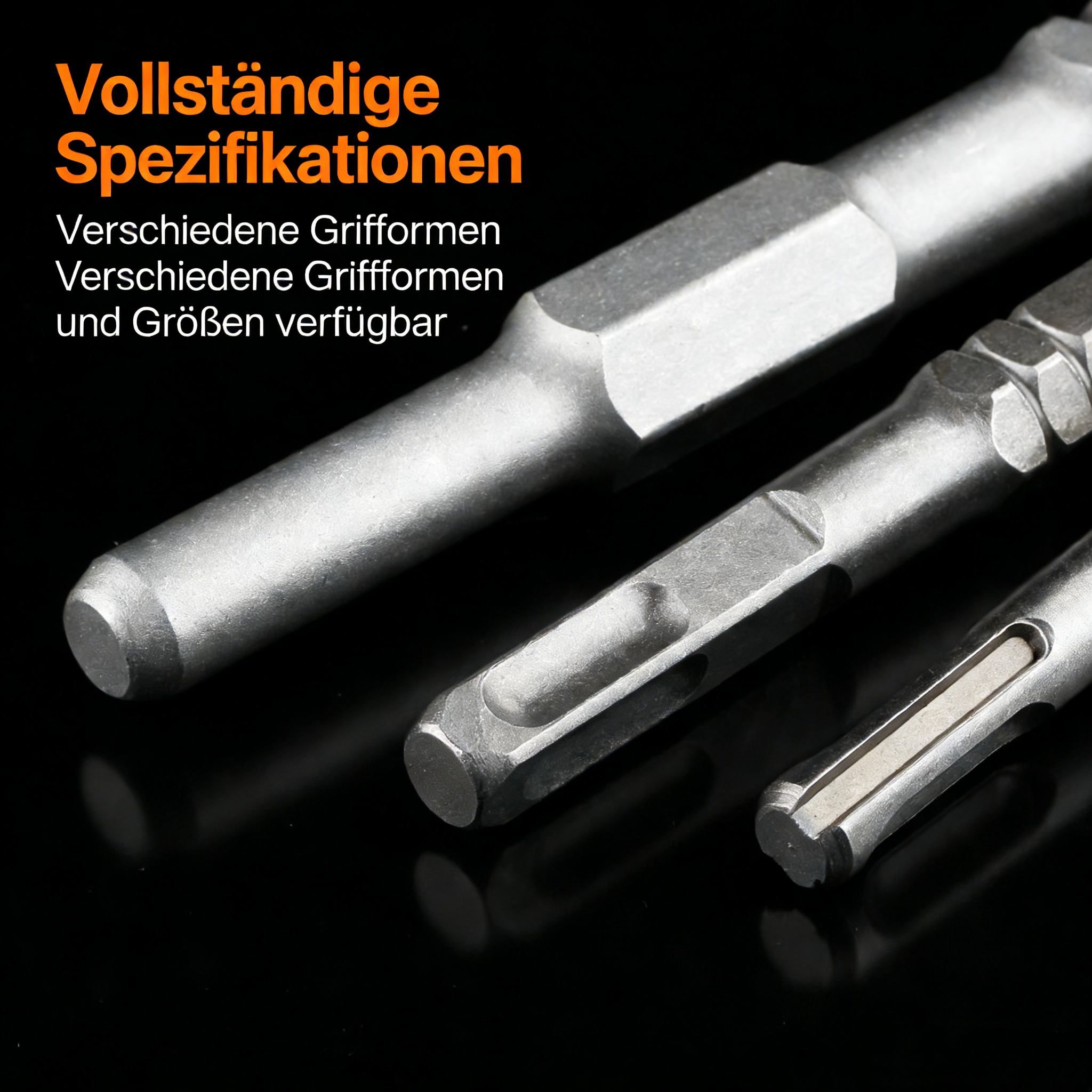 Profi Meißel Set für Bohrhammer & Abbruchhammer – SDS Plus/Max Meißel-Satz mit Flachmeißel, Spitzmeißel & Spatmeißel – Hochwertiger Stahl für Beton & Mauerwerk