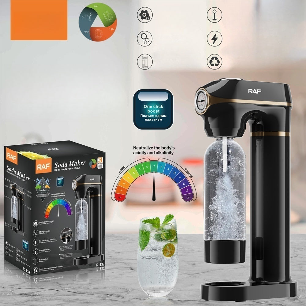 RAF R.137 Wassersprudler ohne Strom: Vielseitiger Soda Maker für erfrischendes Sprudelwasser