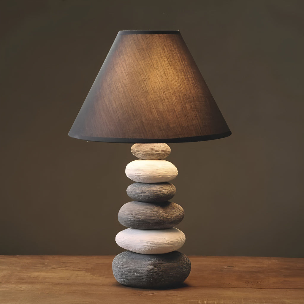Retro Tischlampe im Amerikanischen Stil mit Stoffschirm Gemütliche Nachttischlampe für Schlafzimmer und Wohnzimmer Vintage Dekoleuchte für Warmes Licht