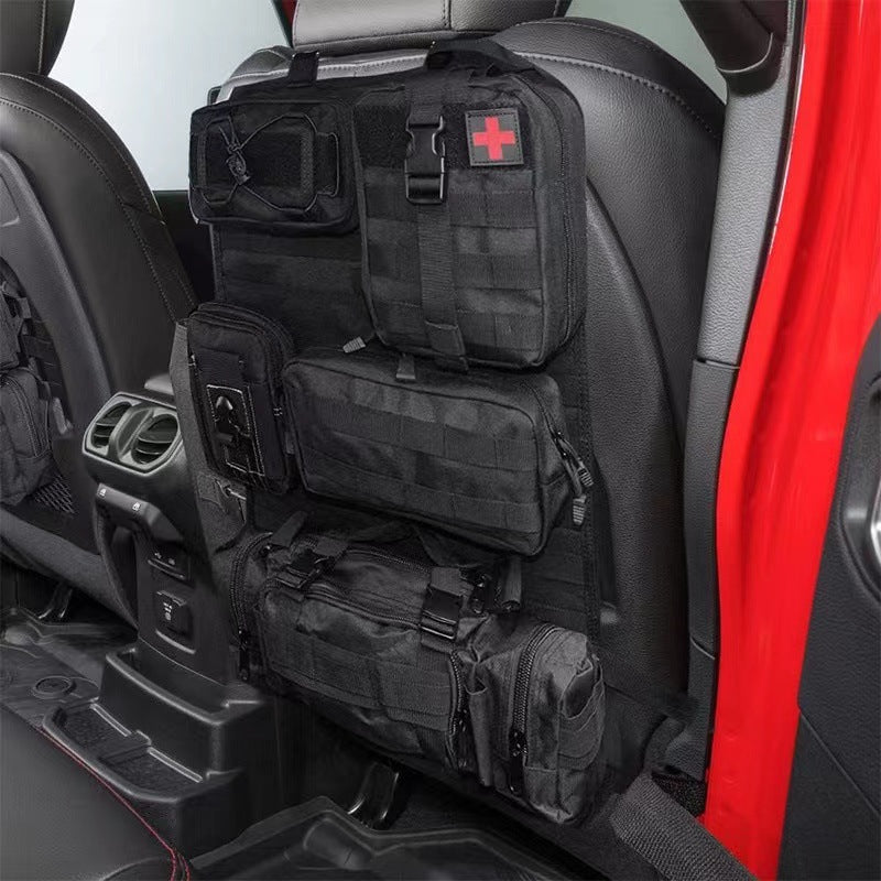 Taktischer Auto Rücksitz Organizer mit MOLLE-System – Multifunktionaler Sitzlehnen-Schutz – Militär-Stil Aufbewahrungstasche für KFZ & SUV