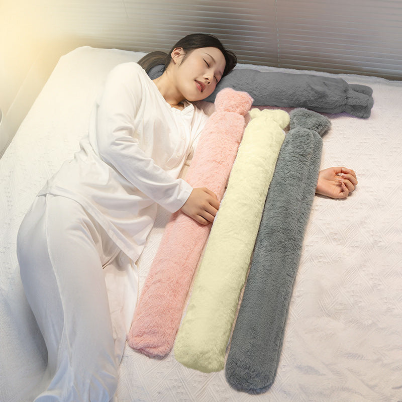 78cm Extra lange Wärmflasche für das Bett im Winter 72cm Große Wasserwärmflasche mit weichem Bezug Ganzkörper Wärme für gemütliche Nächte und warme Füße