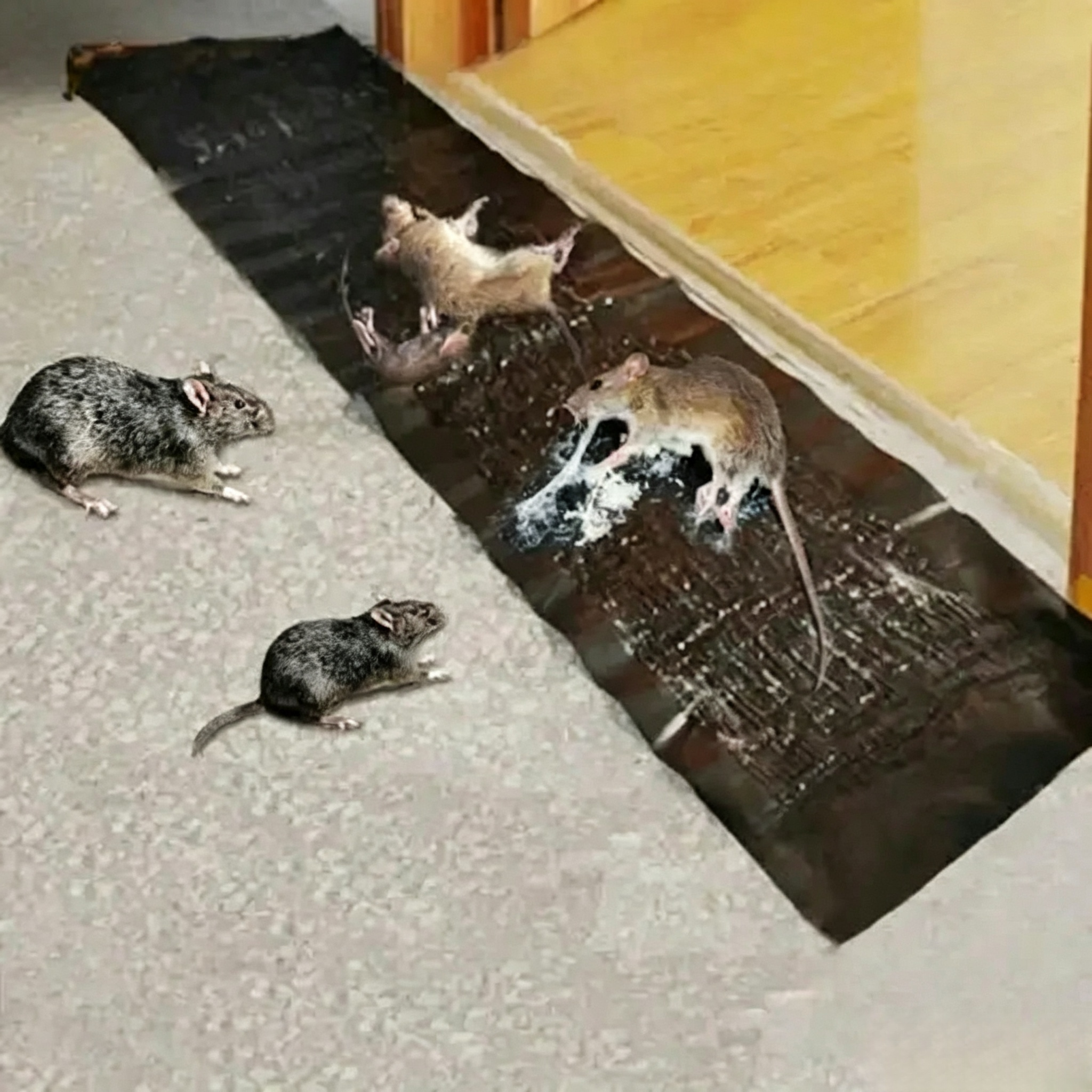 120*27.5cm Ratten Klebematte Rolle mit Extra Starke Klebekraft – Profi Mäuse-Klebeband für Lagerhallen, Garage & Landwirtschaft