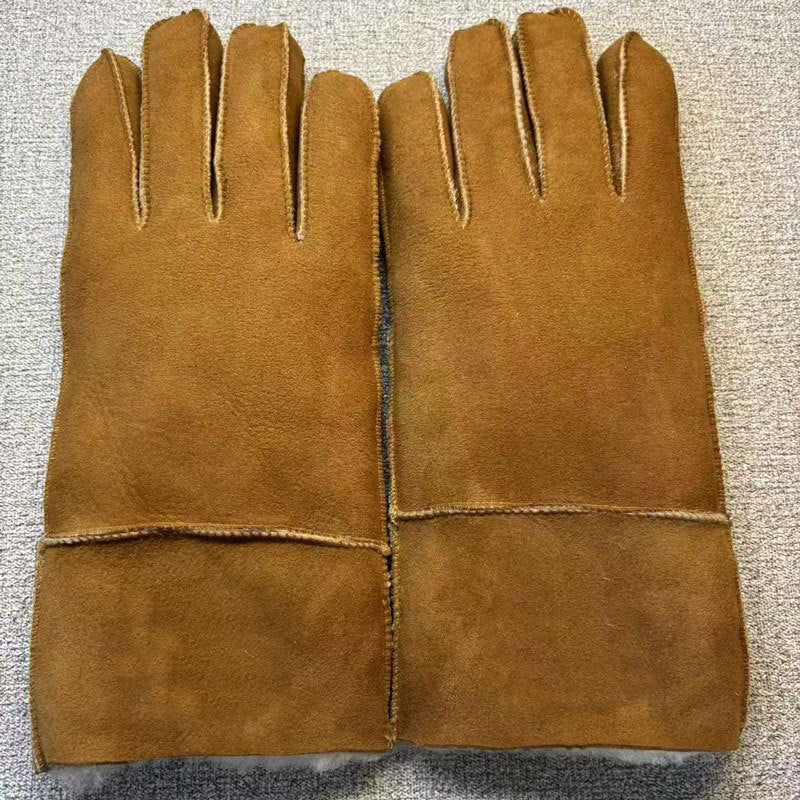 Winterhandschuhe für Damen und Herren in Lammfell Optik Gefütterte Wildleder Optik Handschuhe für Winter Radfahren Warmes Design für Outdoor Aktivitäten