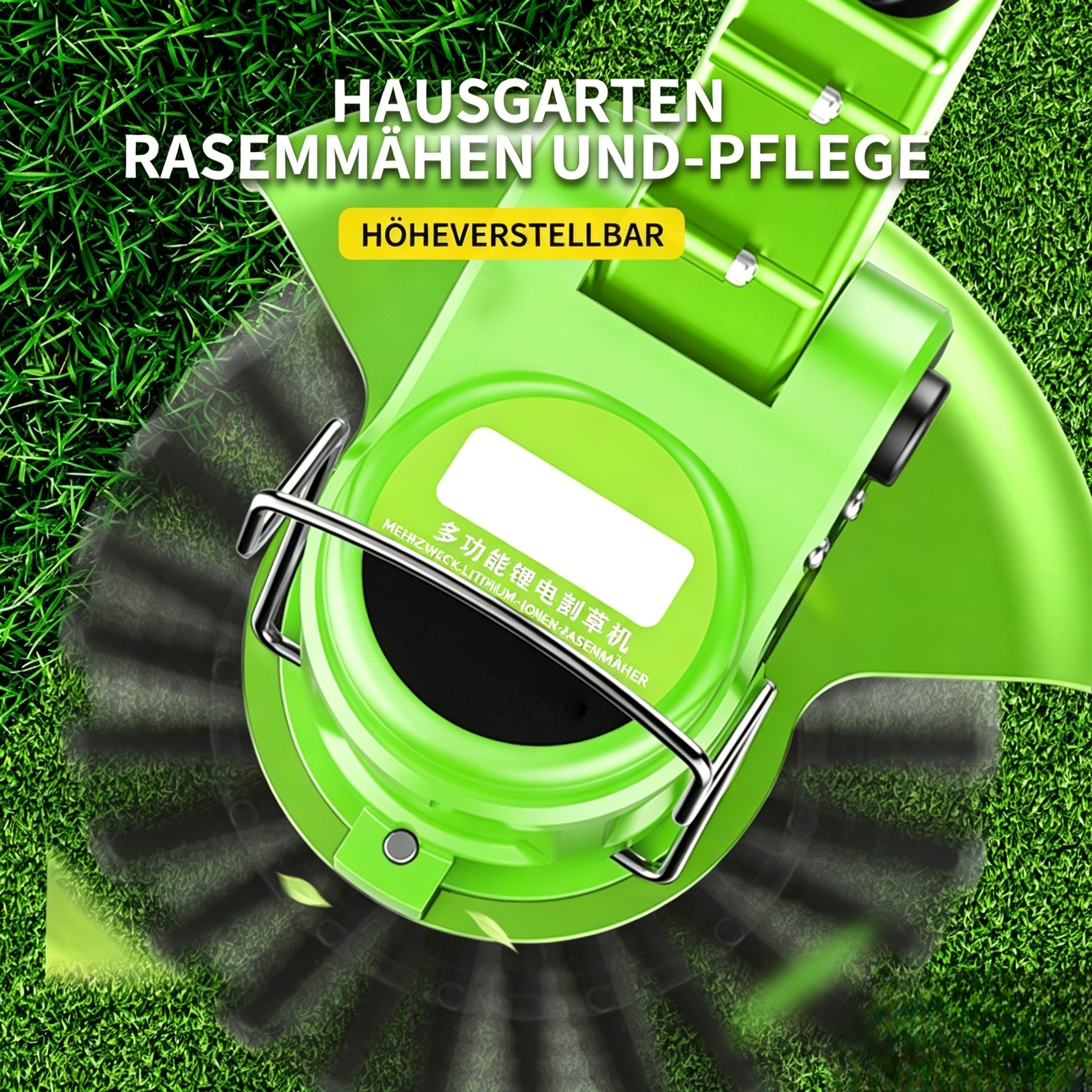 12V Akku Rasentrimmer Set für den Garten: Rasenkantenschneider mit 2 Akkus & Ladegerät