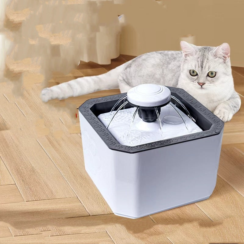 Automatischer Katzenbrunnen Ultra-Leise – 2L Trinkbrunnen für Hunde & Katzen mit Filter-System – Intelligente Wasserzirkulation – Leicht zu Reinigen & Zerlegbar
