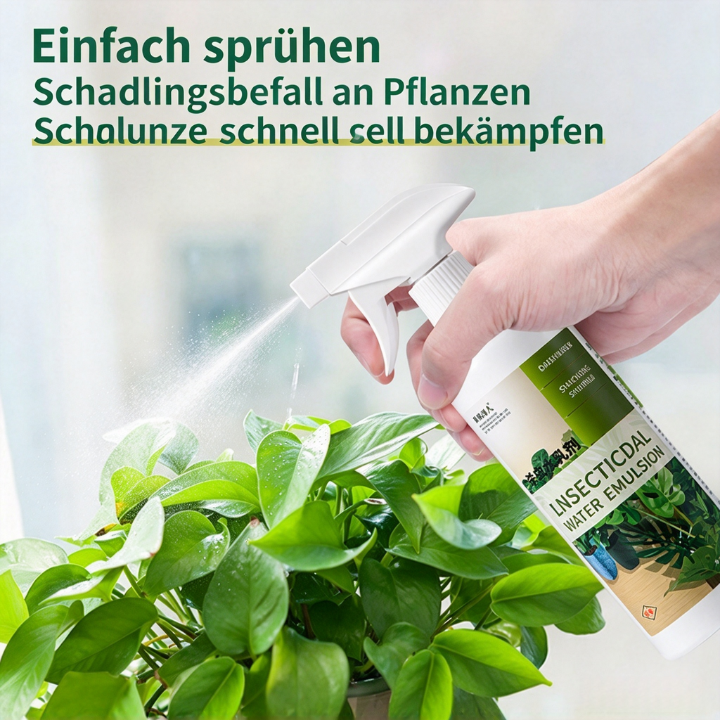 Pflanzenschutz Insektizid Spray für Blumen & Zimmerpflanzen – Anwendungsfertige Wasseremulsion gegen Blattläuse, Spinnmilben & Weiße Fliegen, Pflanzenschonendes Schädlingsspray
