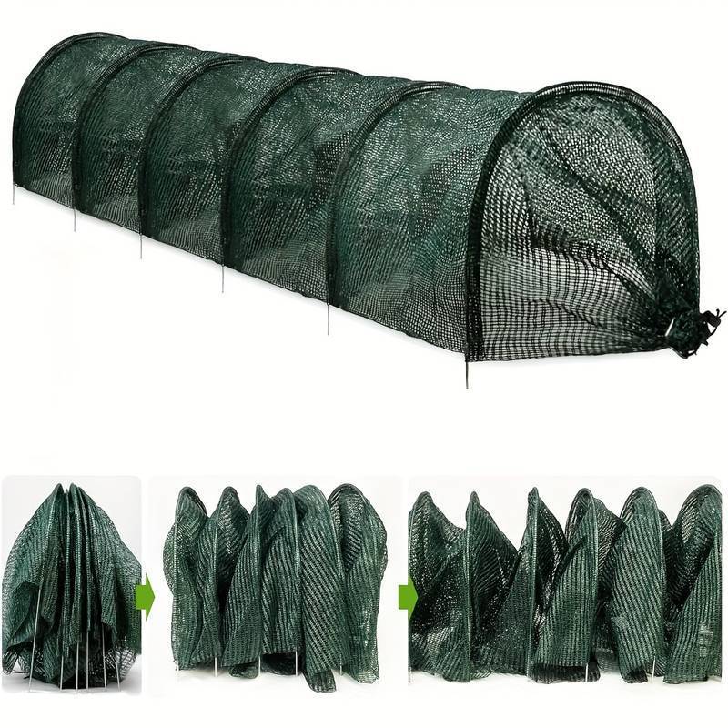 2-in-1 Garten-Tunnel-Gewächshaus – 3m Sonnenschutznetz & Pflanzenschutz – Schneller Aufbau – UV-Beständige Tunnel-Abdeckung