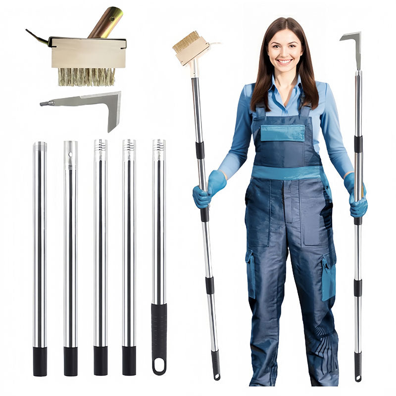 2-in-1 Fugenreiniger Werkzeug – Fugenbürste & Unkrautmesser für Garten, Terrasse & Pflastersteine Reinigung