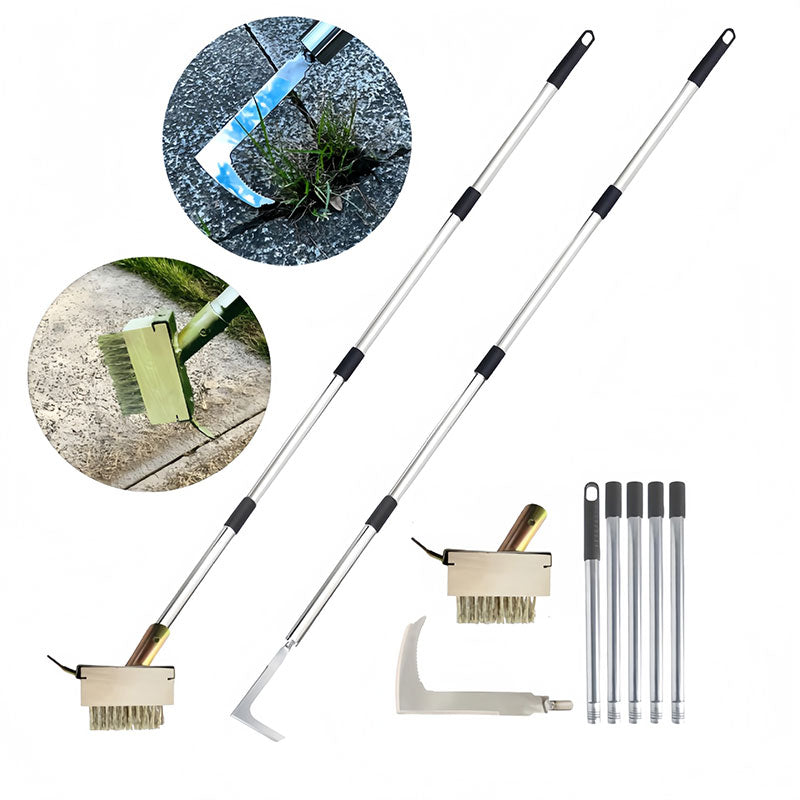 2-in-1 Fugenreiniger Werkzeug – Fugenbürste & Unkrautmesser für Garten, Terrasse & Pflastersteine Reinigung