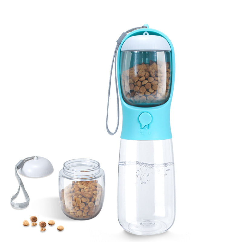 2-in-1 Hunde Trinkflasche & Futterbehälter – Tragbarer Wasserspender für unterwegs – Auslaufsicher & BPA-frei – Outdoor