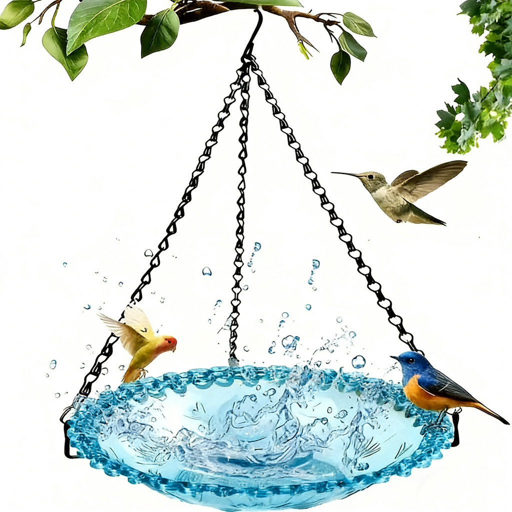 Hängender Vogelhäuschen-Futterspender – Outdoor Dekoration, Vogelbad für Balkon und Garten, Kolibri-Fütterung