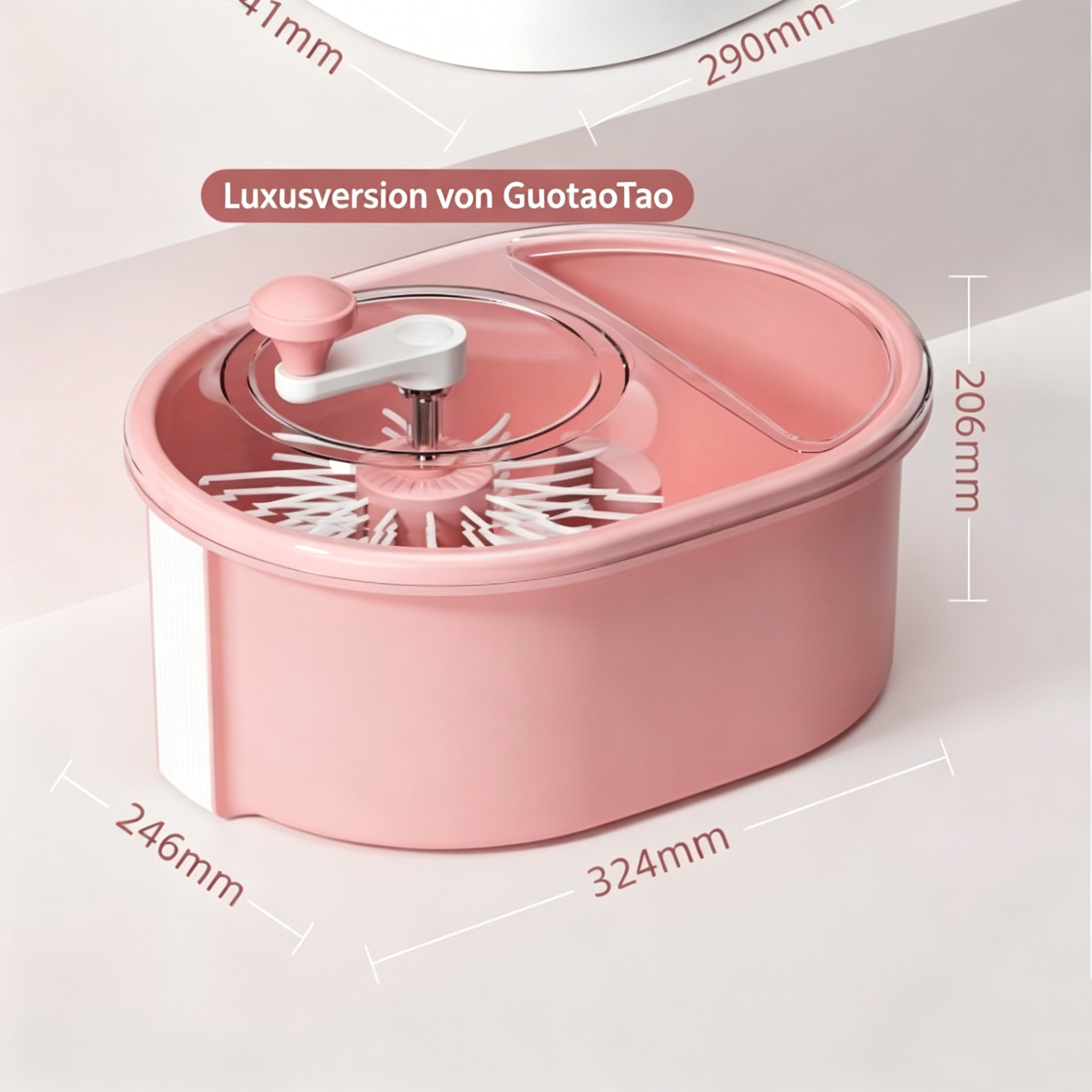 Salatschleuder & Gemüsewascher 2-in-1: Gemüse waschen und trocknen ohne nasse Hände