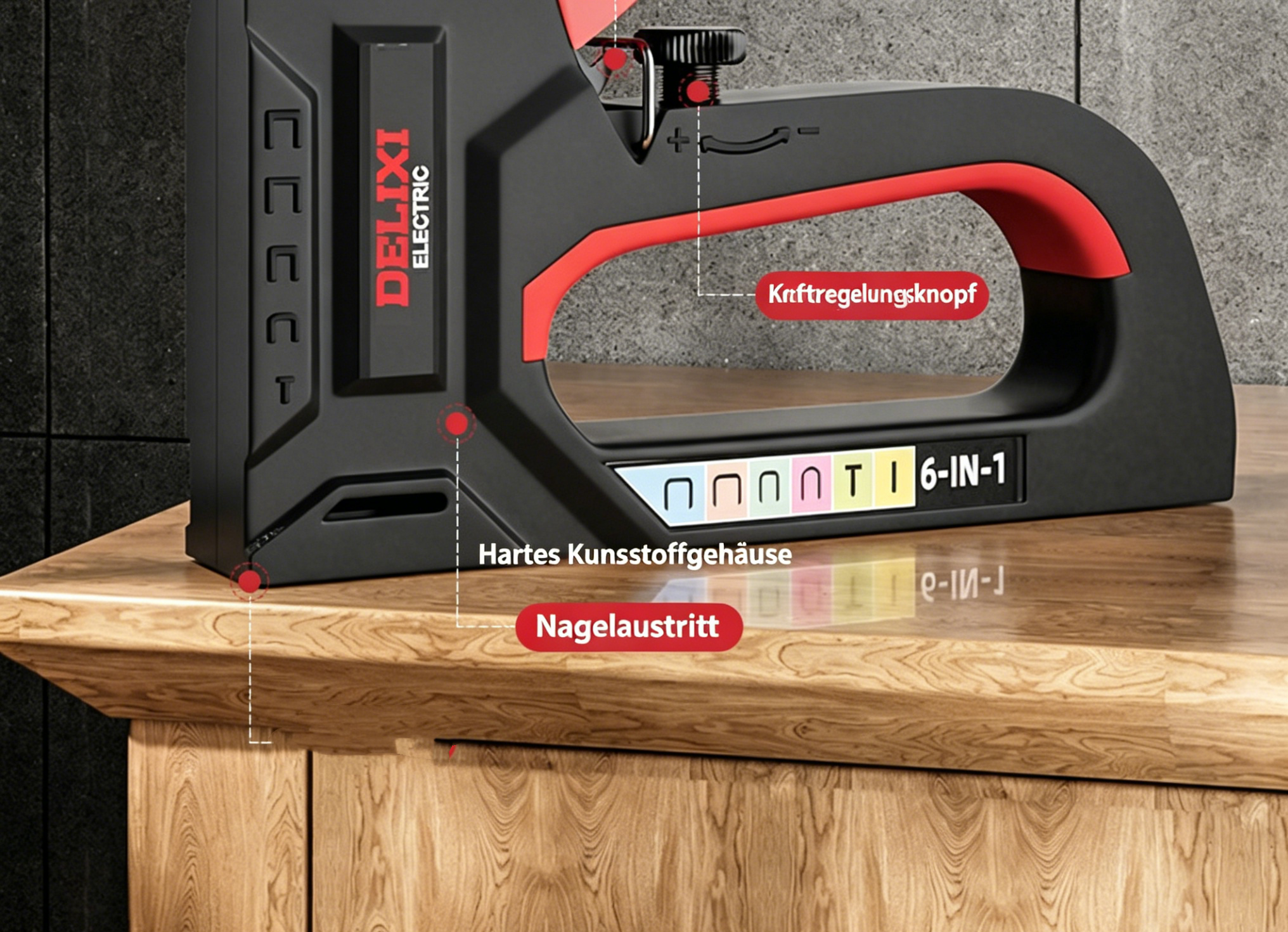 4-in-1 Handtacker Set mit Klammern: Manueller Nagler für Holz, Möbel & Heimwerke