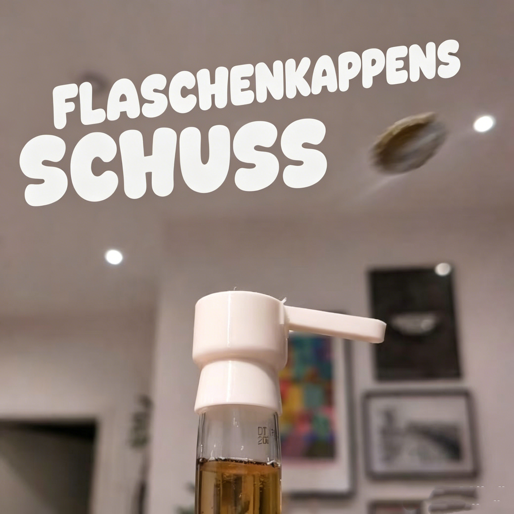 Flaschenöffner mit Schussfunktion: Kreativer 3D-Druck Bieröffner & Kronkorken-Abschussgerät