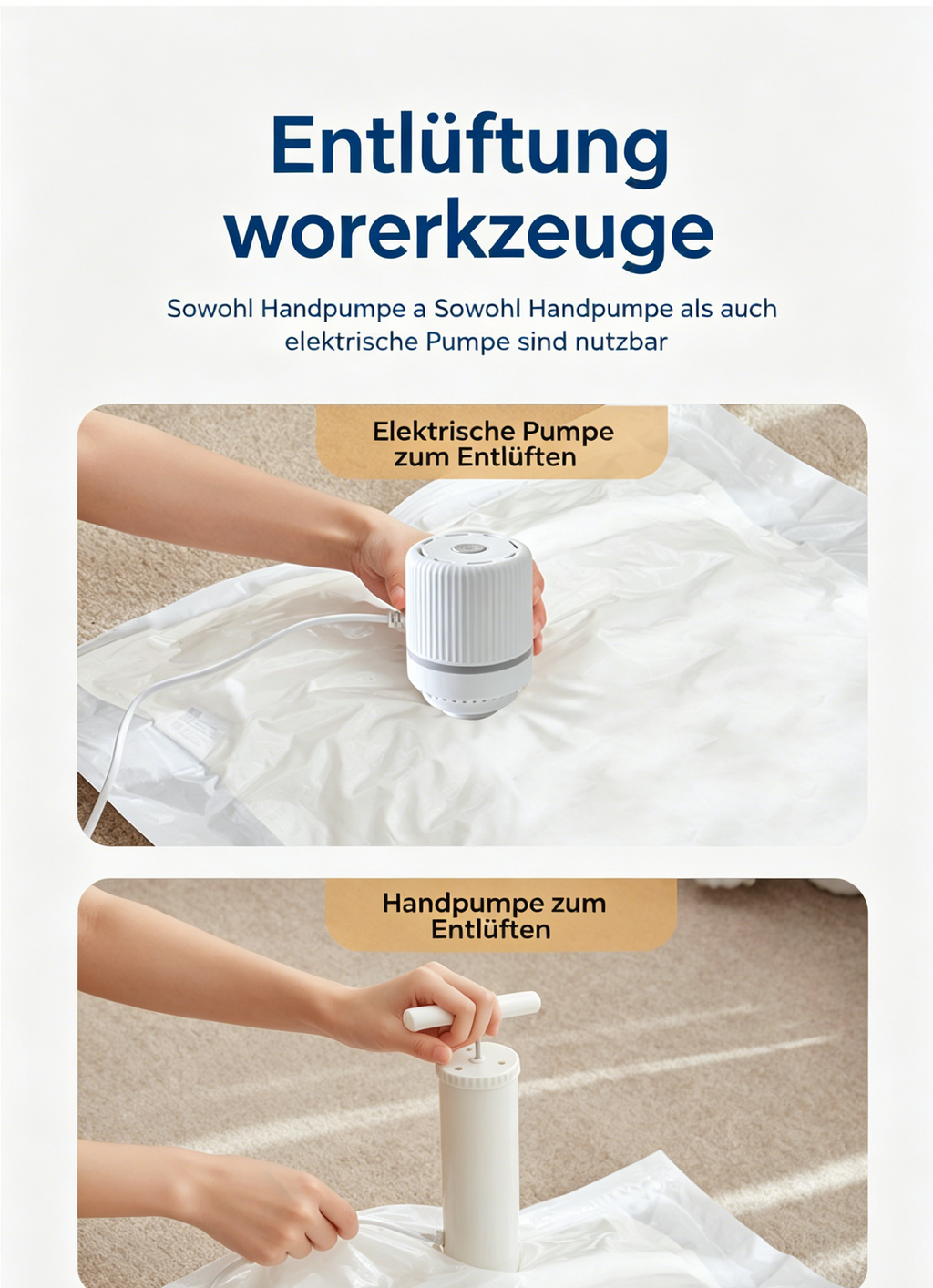 50*60cm Vakuumbeutel für Kleidung & Bettdecken: Extra dicke Vakuum-Aufbewahrungsbeutel aus PA+PE
