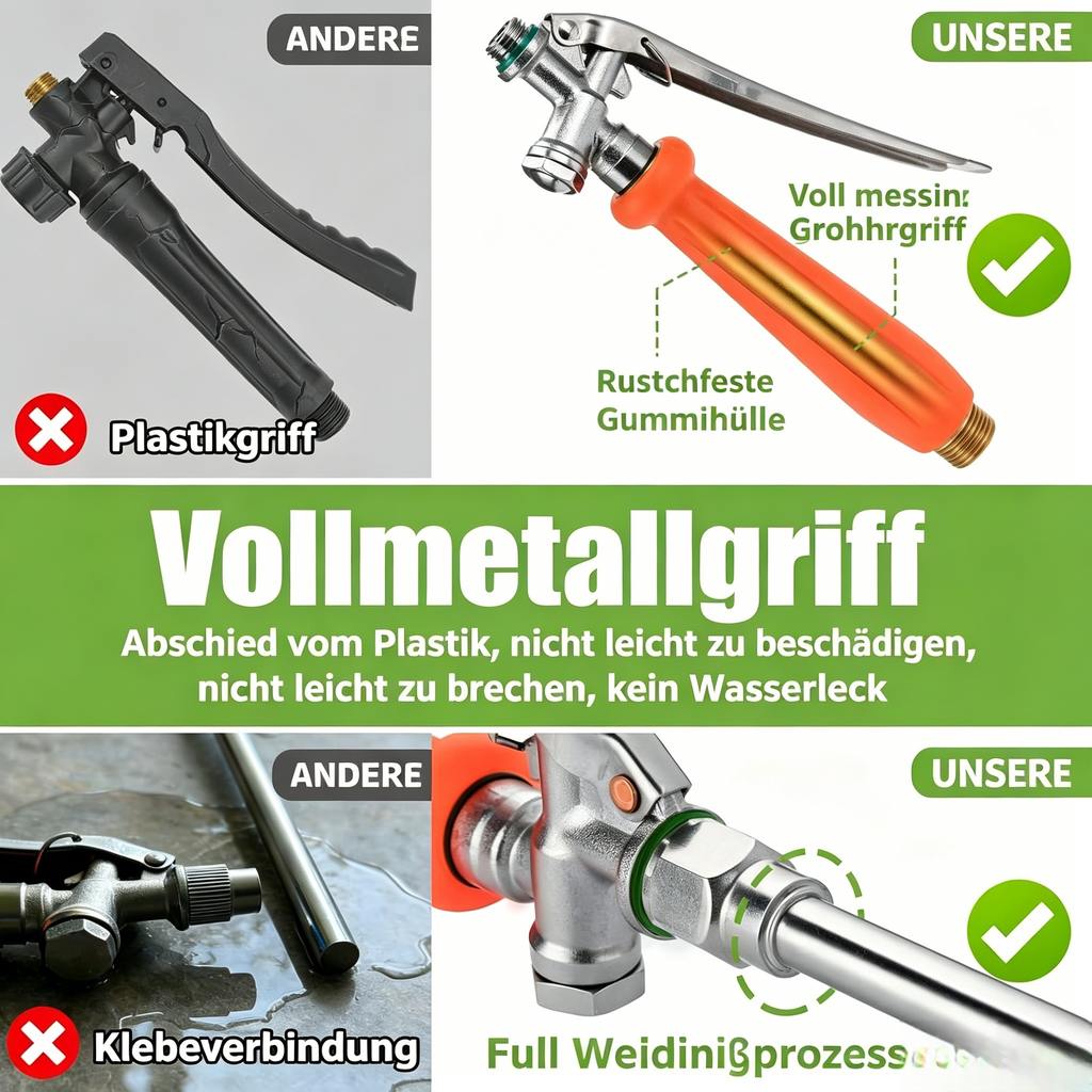 72cm Multifunktionale Gartenspritze mit Verlängerung: Hochdruck Hochdruckreiniger für Bewässerung, Autowäsche & Schädlingsbekämpfung