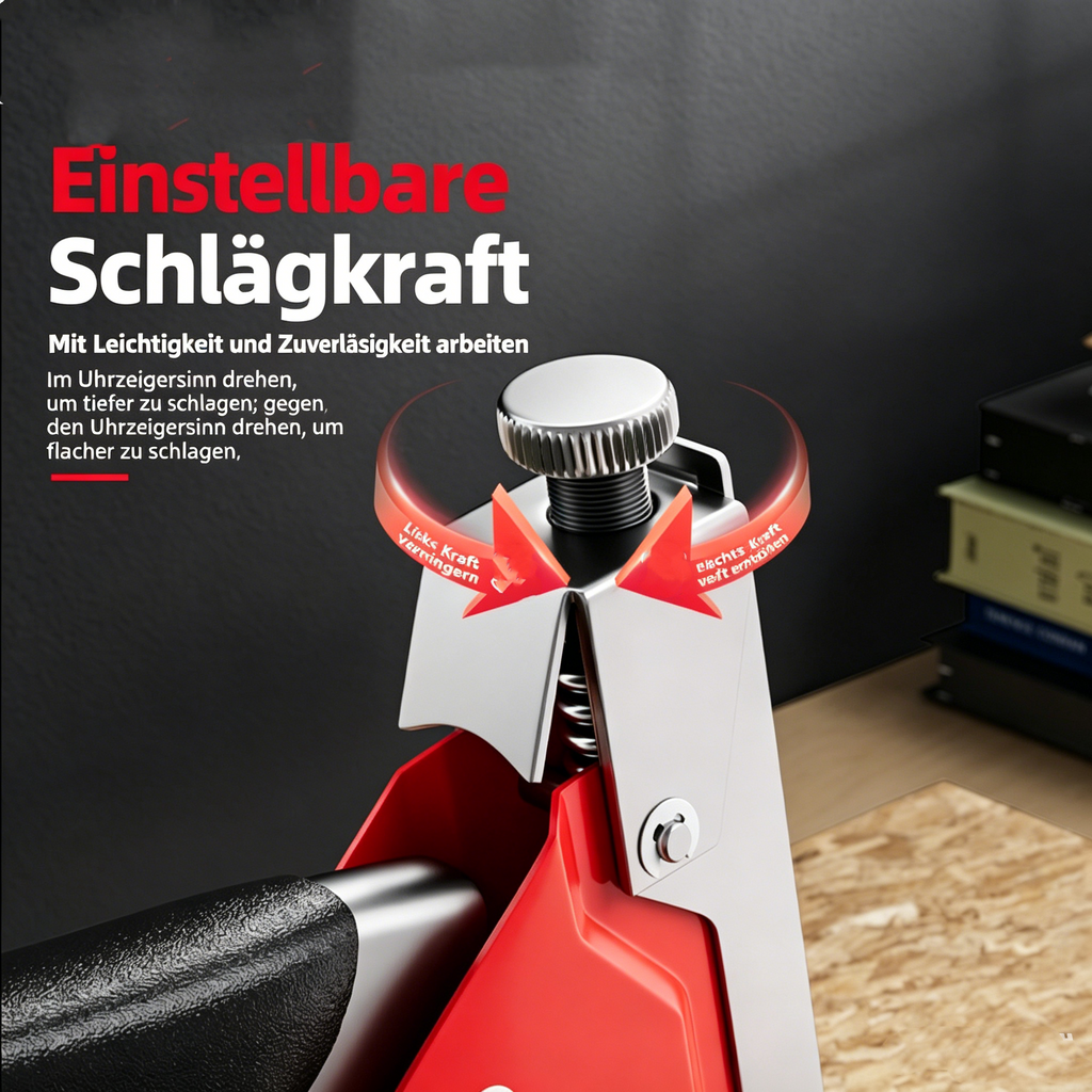 4-in-1 Handtacker Set mit Klammern: Manueller Nagler für Holz, Möbel & Heimwerke