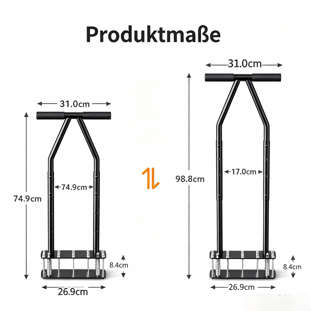 98.8cm*31cm Ergonomischer Rasenlüfter mit Auswurffeder: Manueller Aerifizierer mit Knieschutz für Rasenpflege