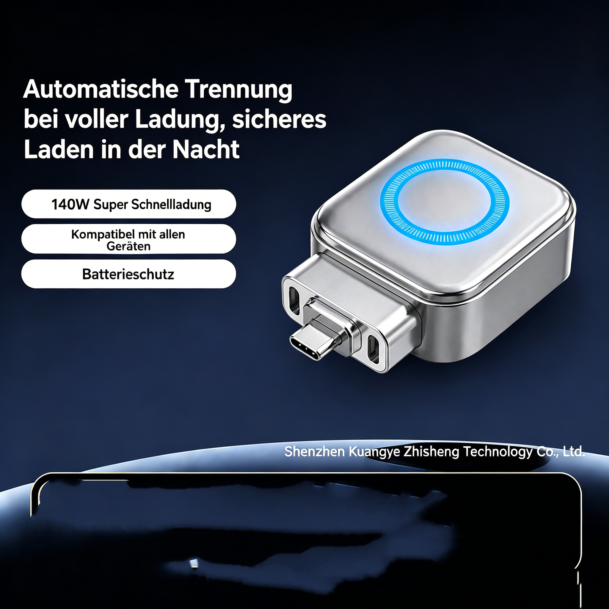 120W Schnellladekabel mit automatischer Abschaltung: Intelligentes USB-C Ladekabel für Akkuschutz