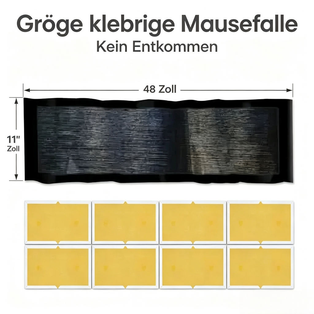 120*27.5cm Ratten Klebematte Rolle mit Extra Starke Klebekraft – Profi Mäuse-Klebeband für Lagerhallen, Garage & Landwirtschaft