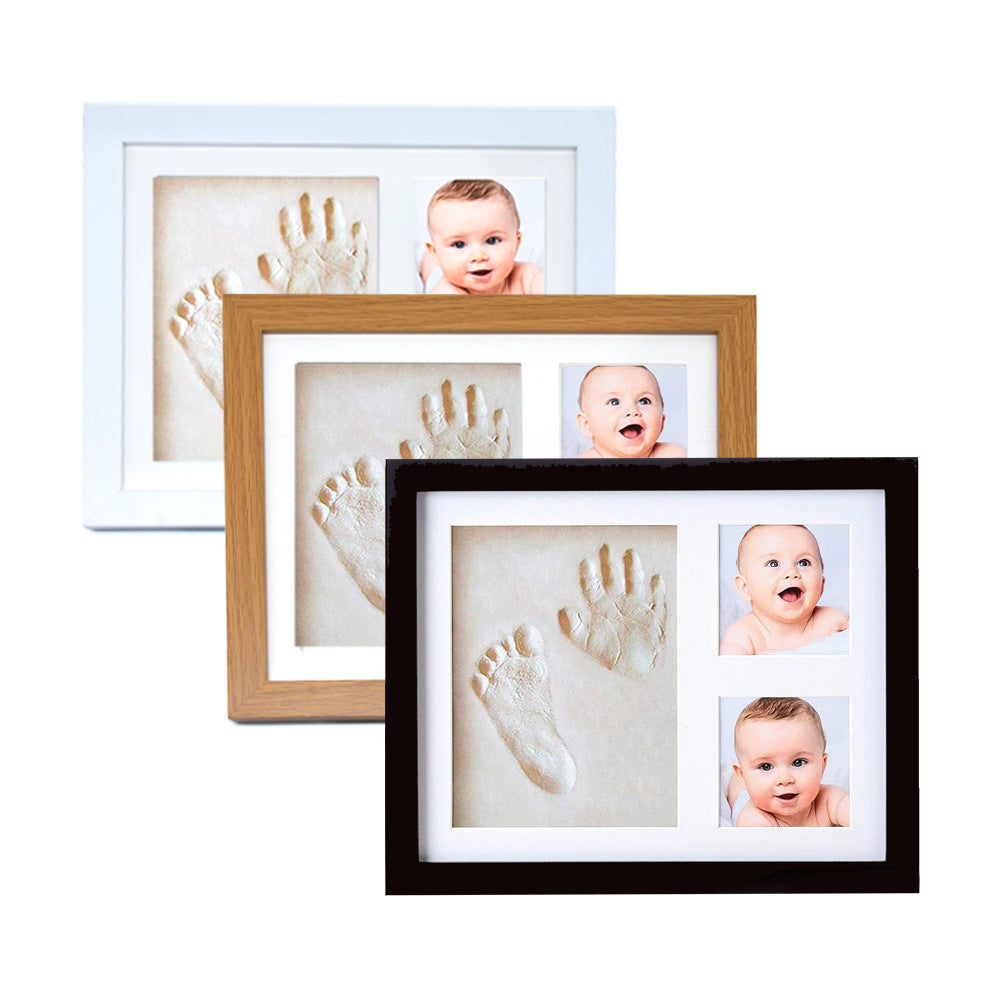 Baby Handabdruck & Fußabdruck Set – Ungiftiger Abdrucksatz für Babys & Haustiere – Bilderrahmen mit Stempelkissen – Personalisiertes Geschenk zur Geburt & Welpen