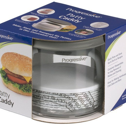 13.2*12.5 CM Manuelle Burgerpresse Set mit Behälter – Antihaft Pattymaker für Gleichmäßige Hamburger & Grillen